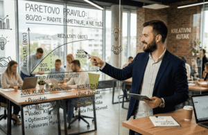 Paretovo pravilo 80/20 produktivnost coworking Quo Room